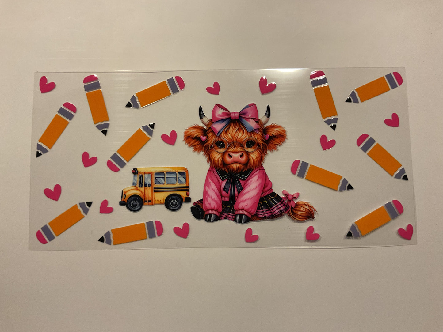 Highland Cow Bus Pencils Teacher