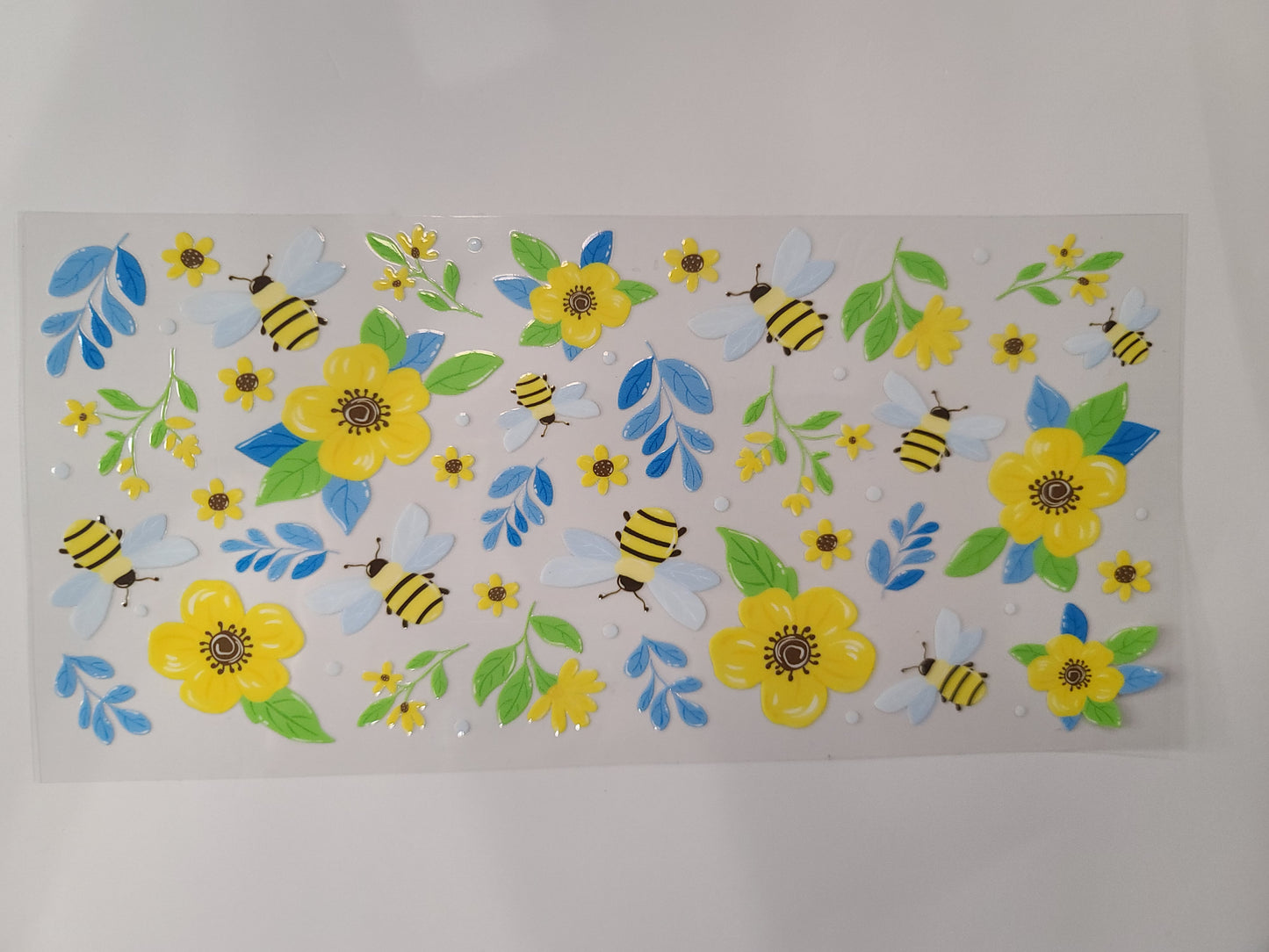 Yellow Flowers Blue Leaves Bees