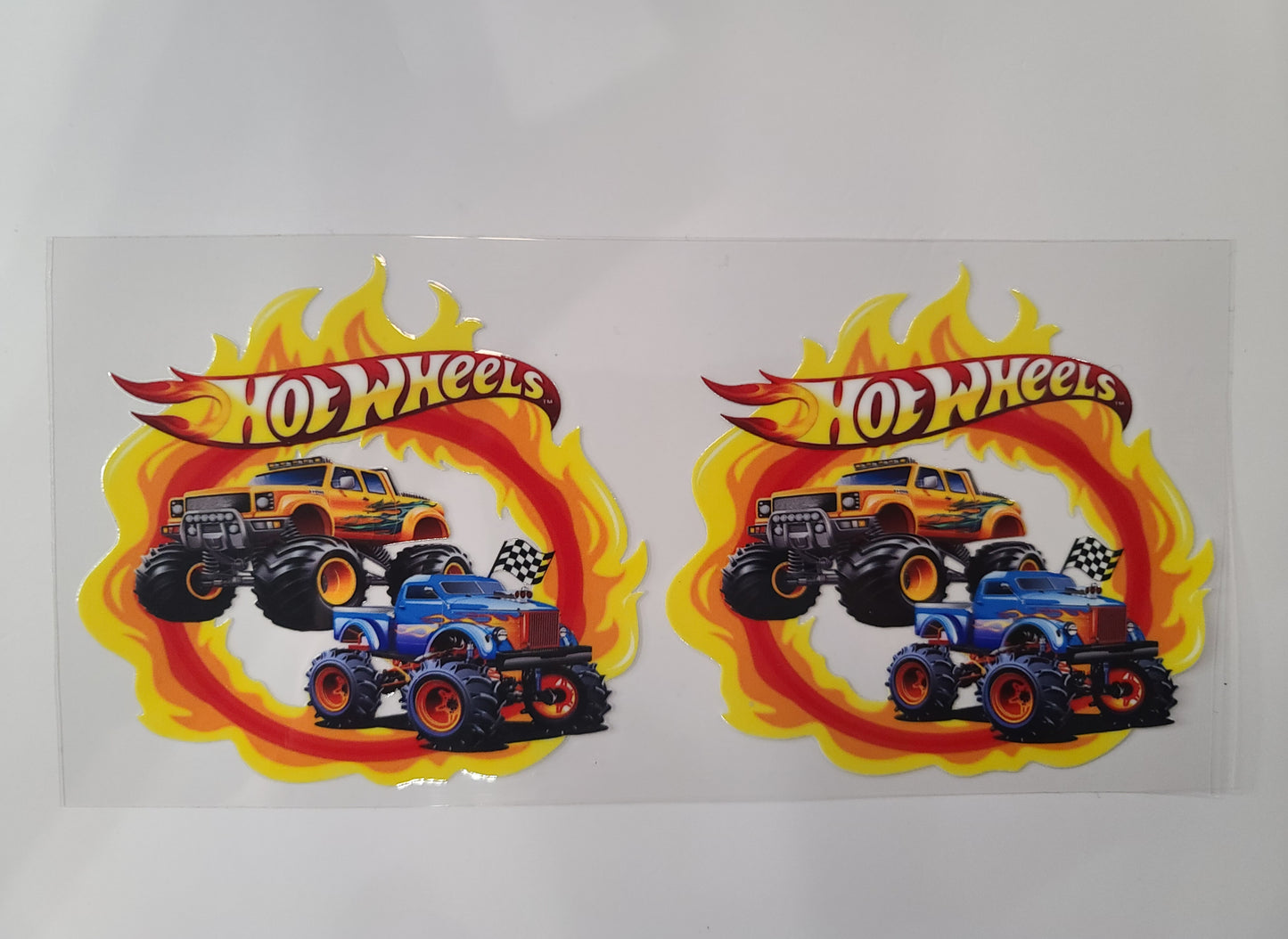 Hot Wheels Orange and Blue Trucks