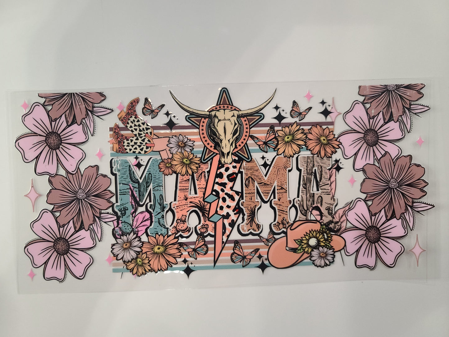 Mama Pink/Brown Flowers Western Theme