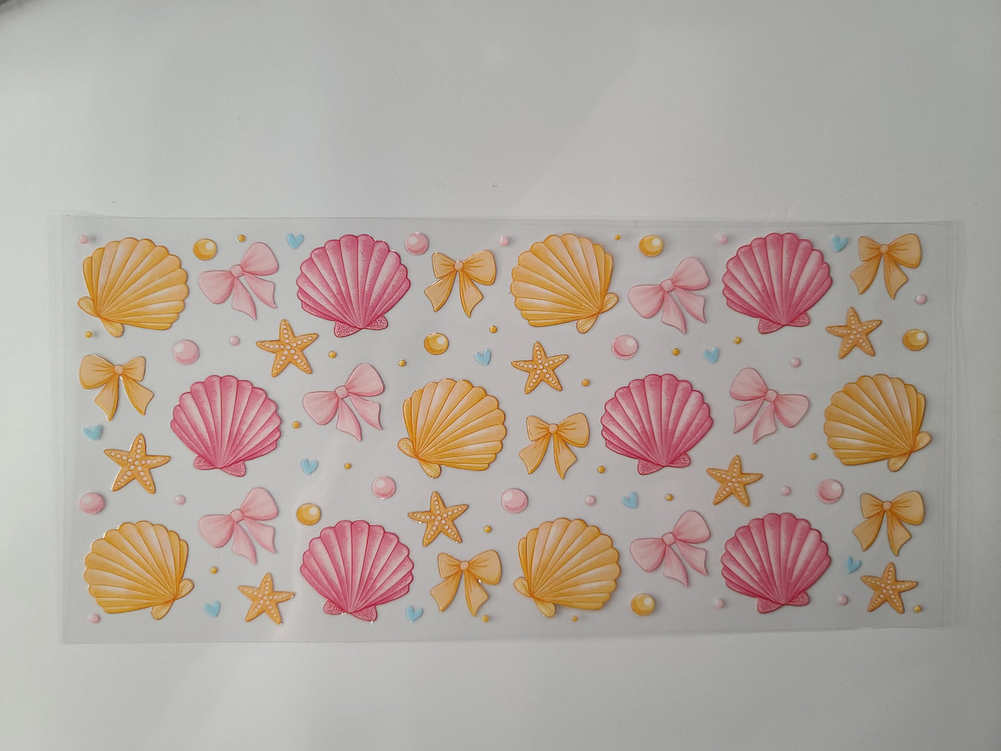 Pink and Yellow Seashells Bows