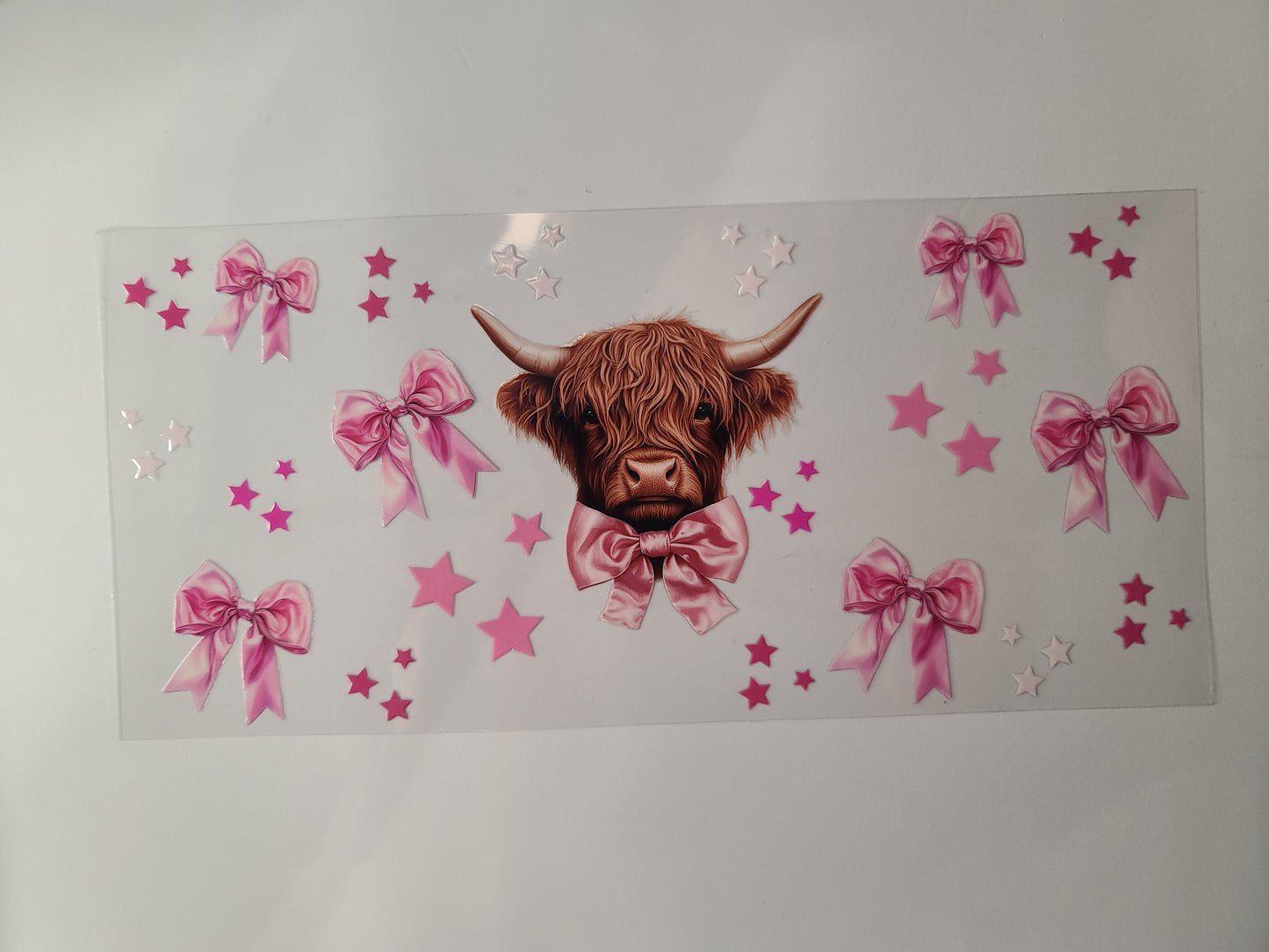 Highland Cow Pink Bows