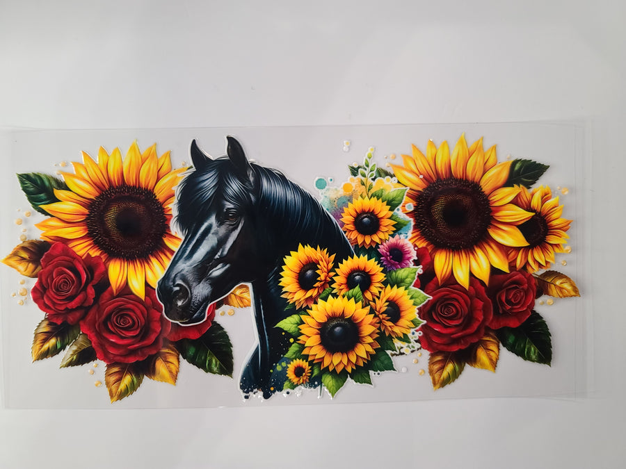 Black Horse Sunflowers and Roses
