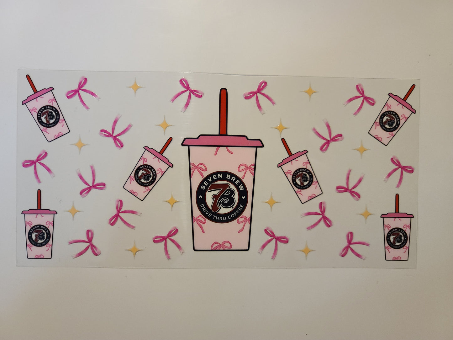 7Brew Coffee Cup Pink Bows