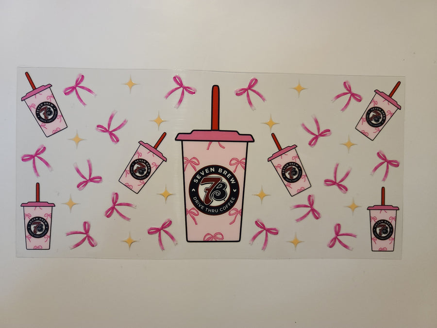 7Brew Coffee Cup Pink Bows