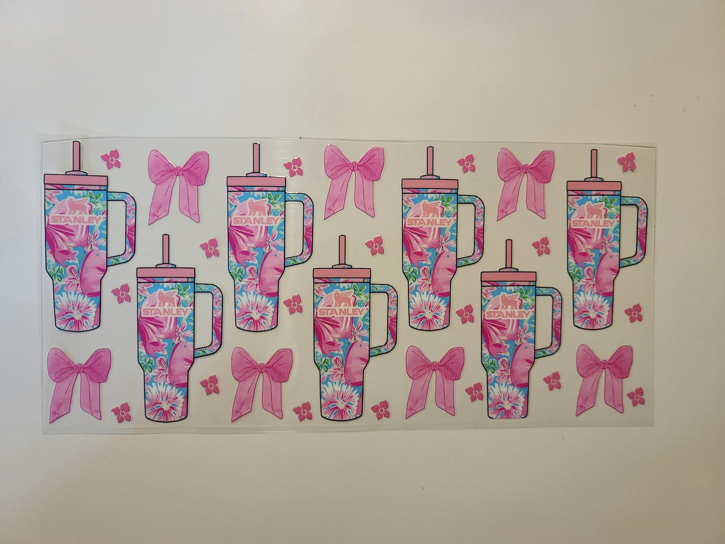 Stanley Cup Pink and Teal Floral