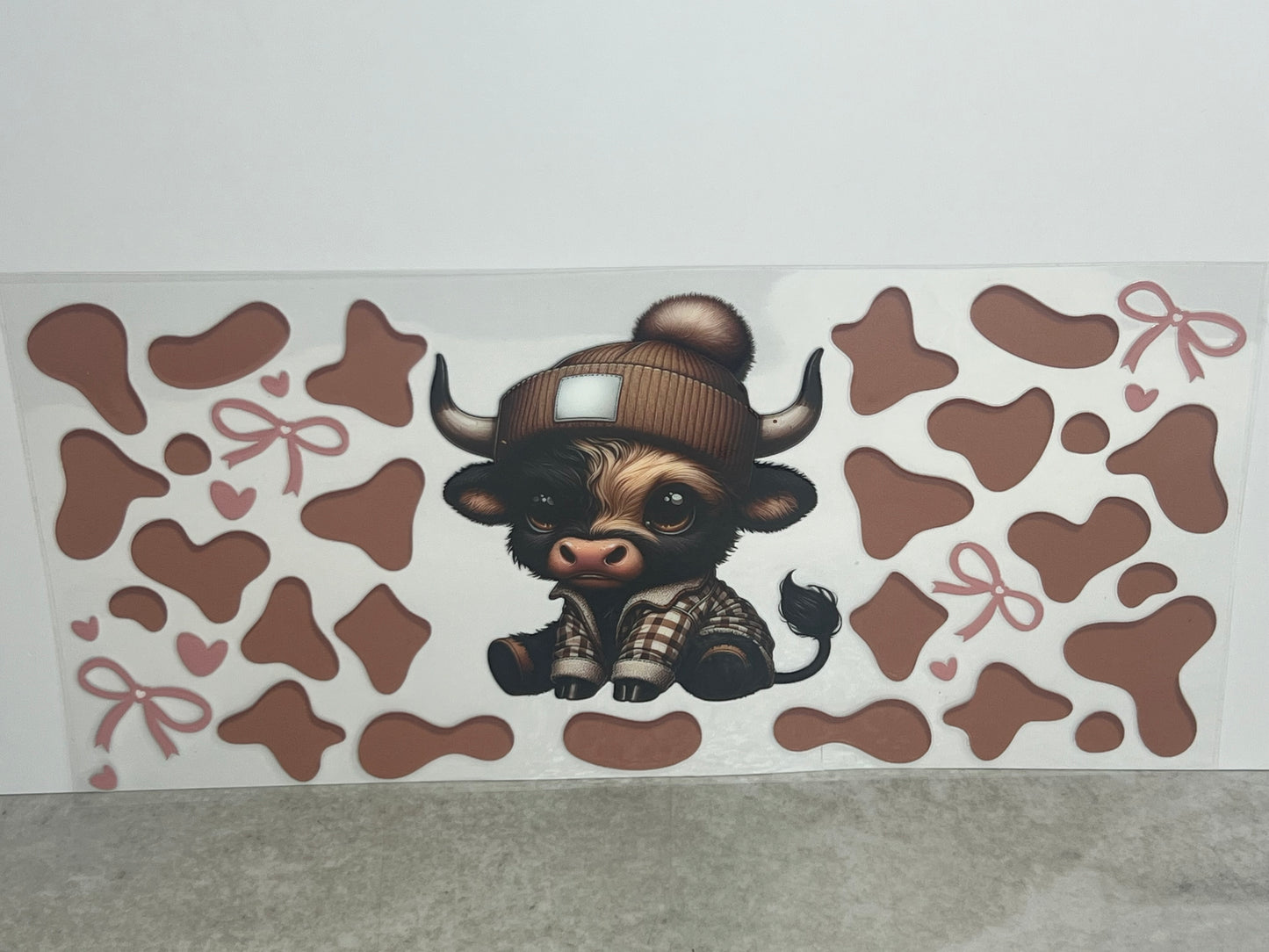 Brown Carhartt Highland Cow With Bows