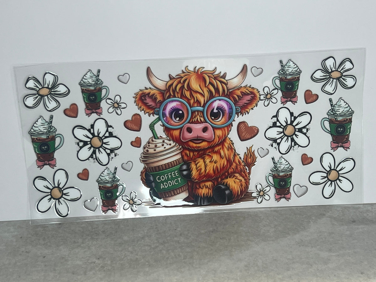 Highland Cow Coffee Addict