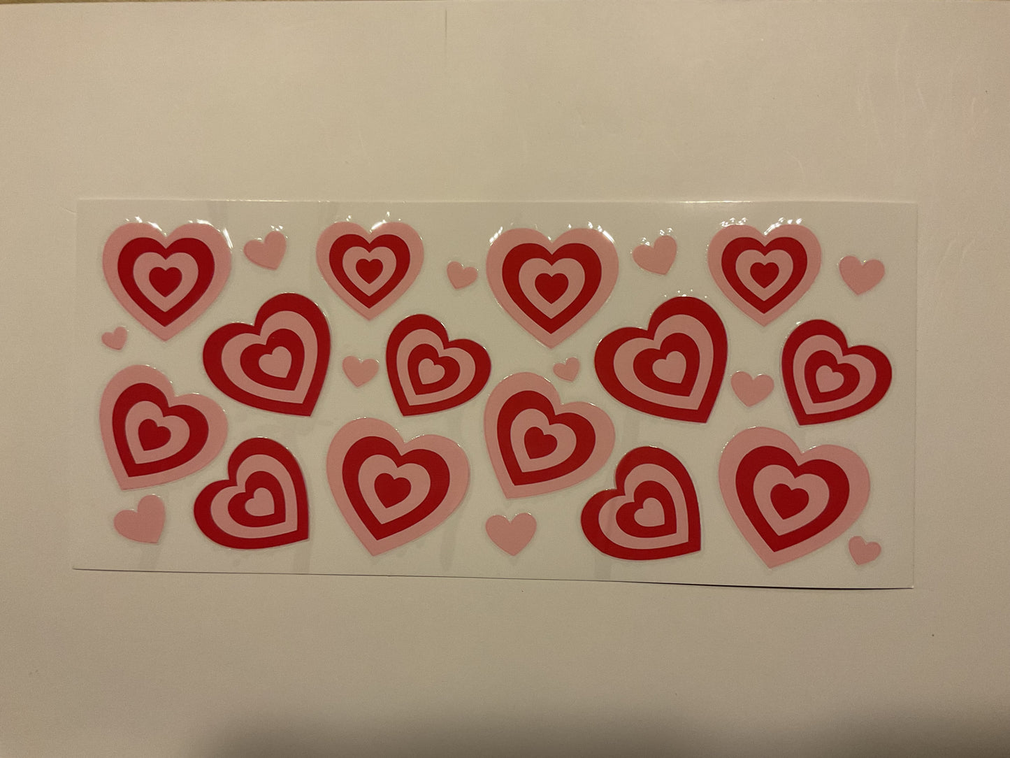 Valentines Pink and Red Target Hearts