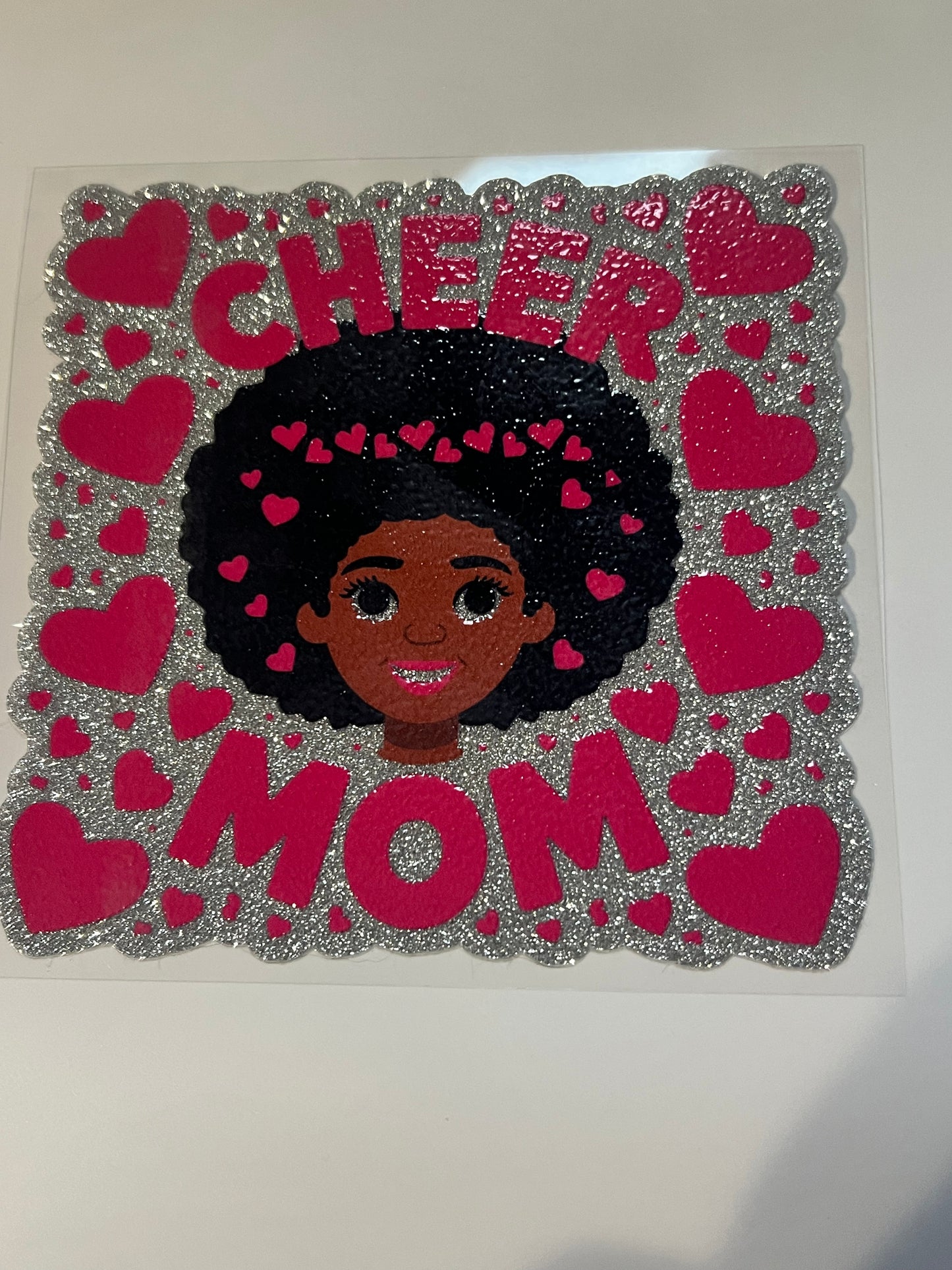 Glitter Cheer Mom ~ Decal