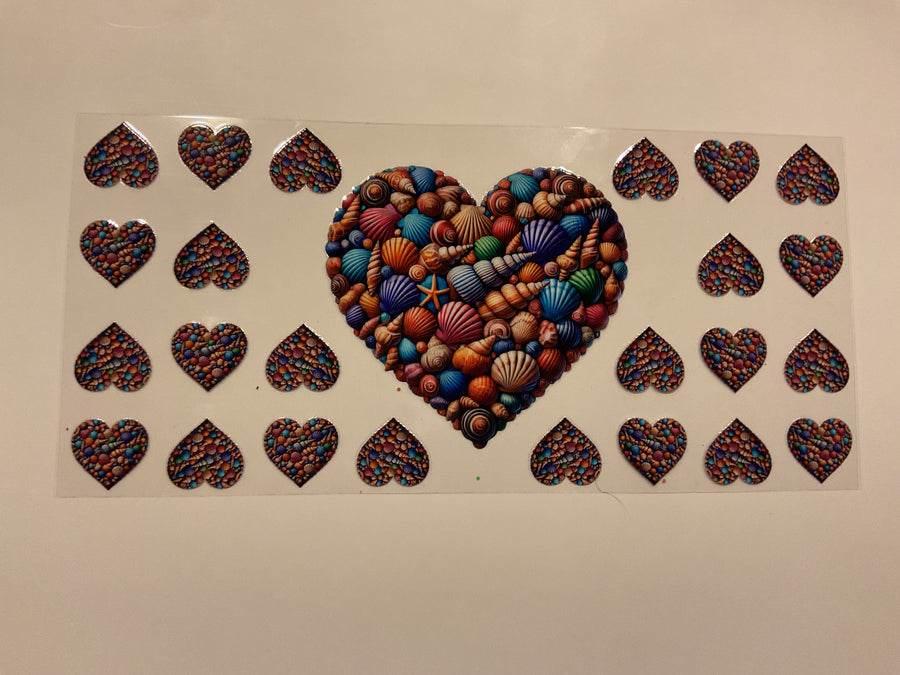 Colorful Seashells Heart