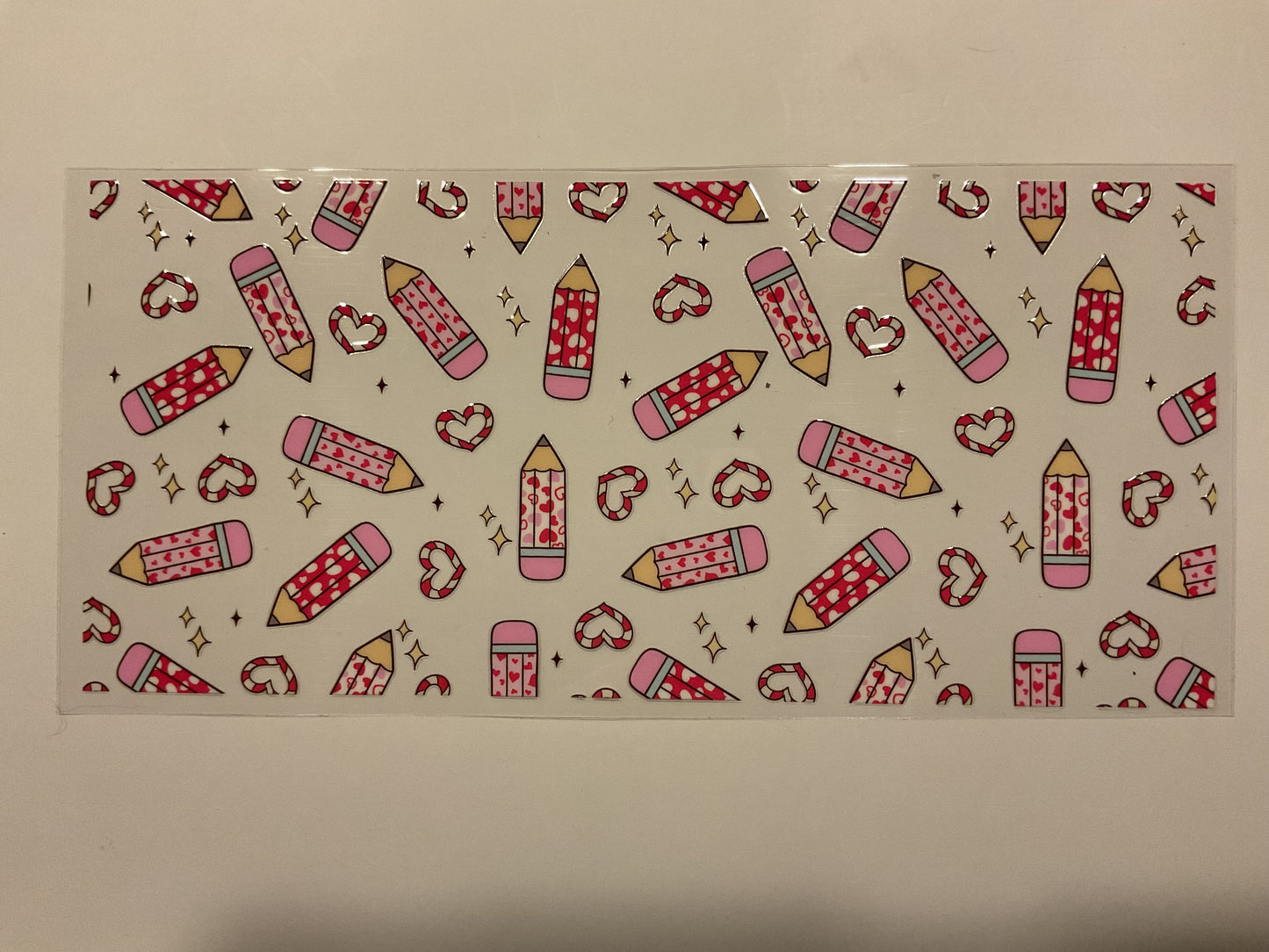 Valentines Teacher Pink Pencil Hearts