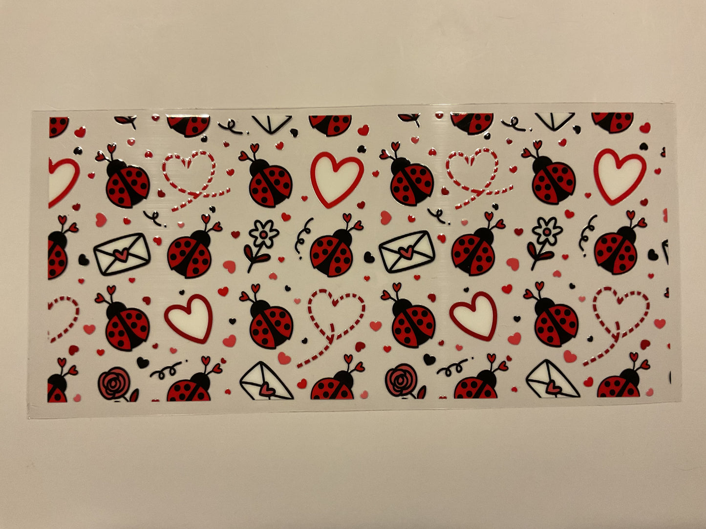 Valentines Lady Bugs Hearts Flowers