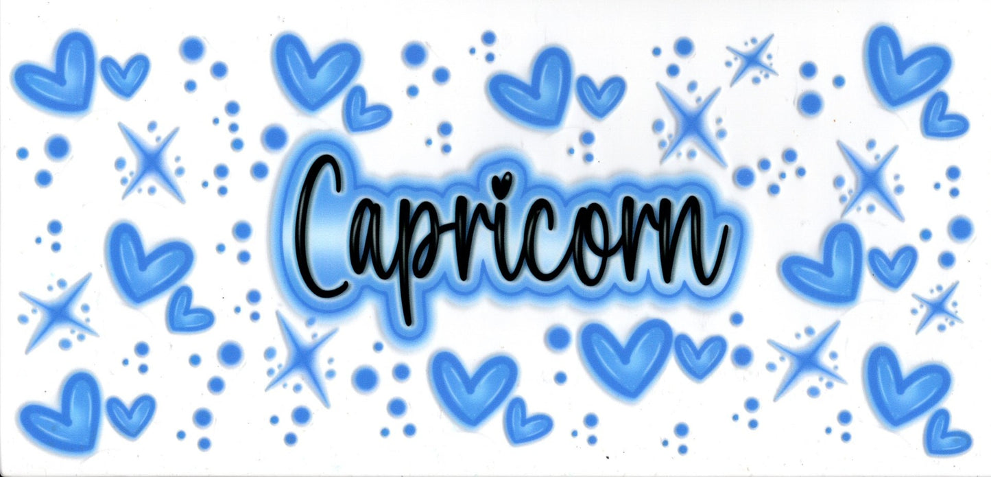 Capricorn Blue Hearts