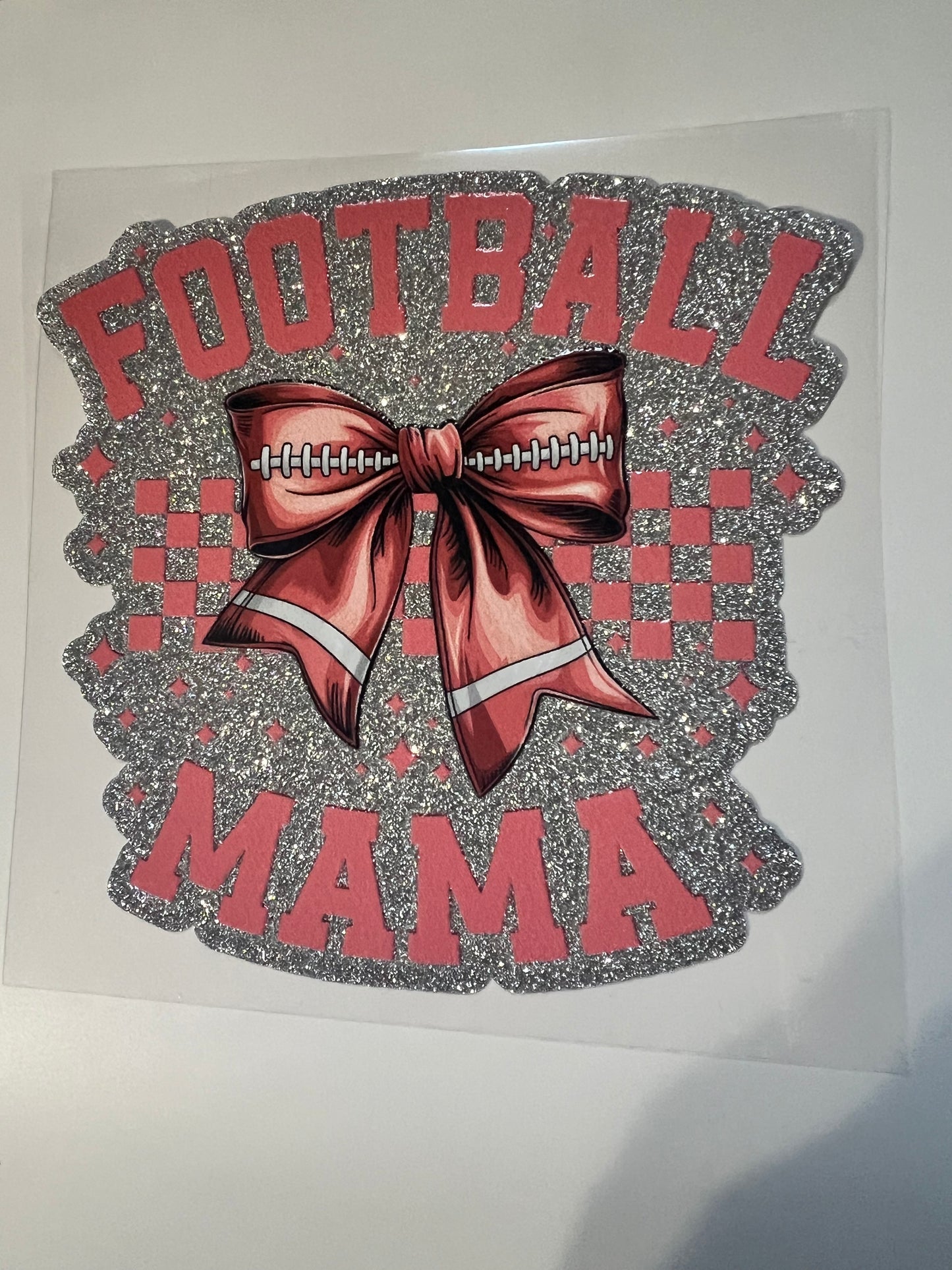 Glitter Football Mama ~ Decal