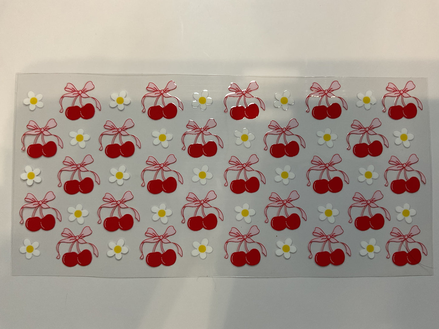 Cherries and White Flowers