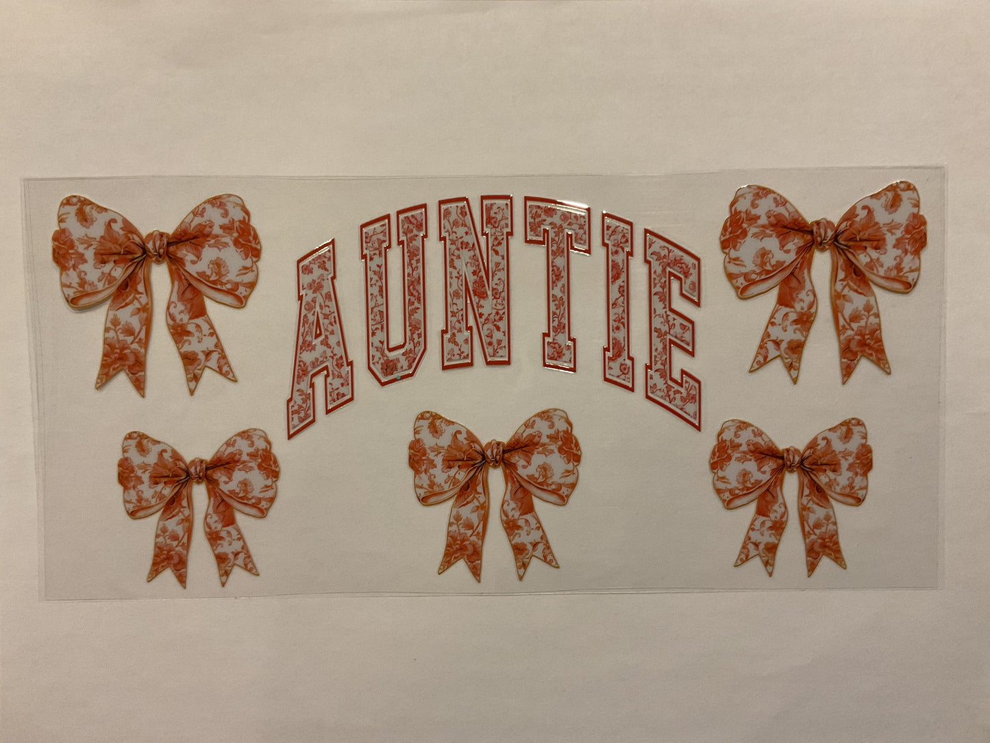 Auntie Orange Floral Bows