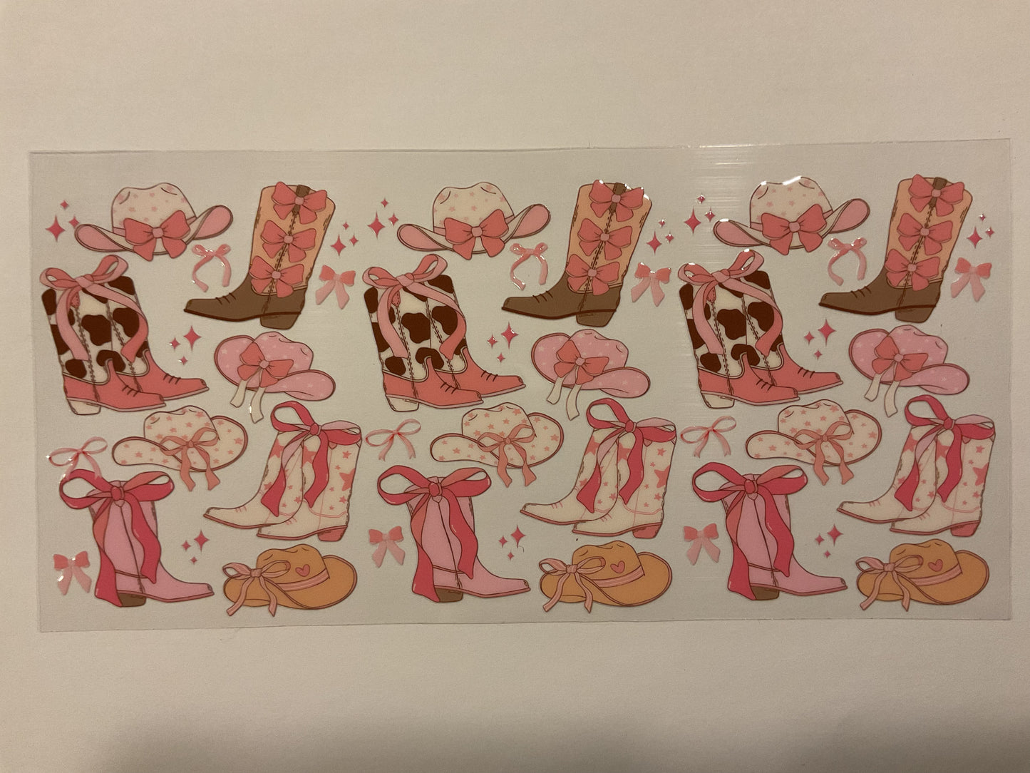 Pink and Brown Western Hats Boots Bows