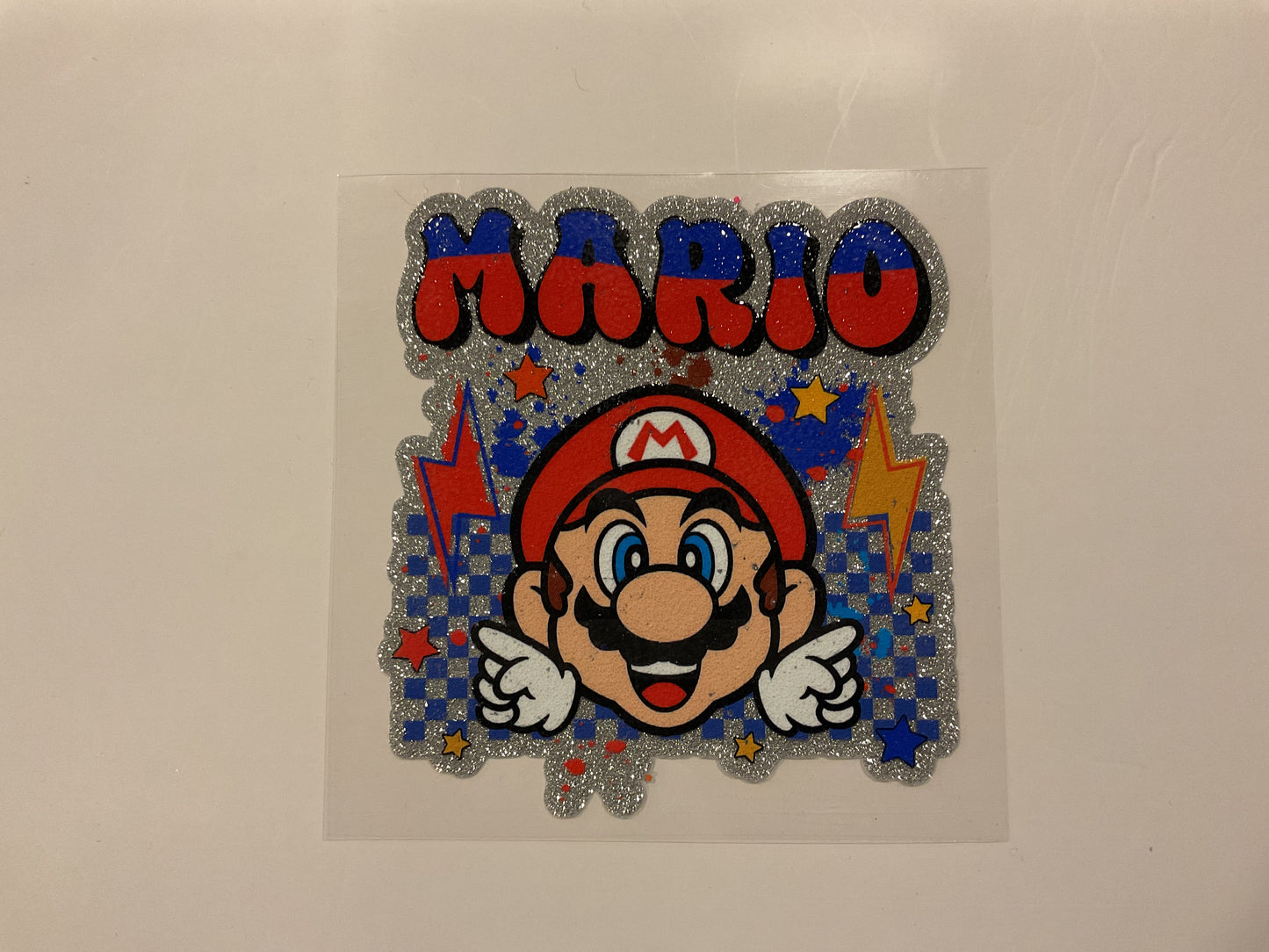 Mario Glitter Decal
