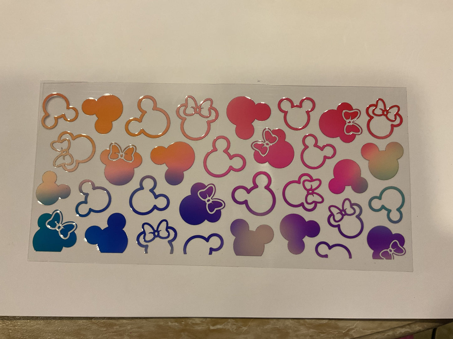 Disney Ombré Mickey and Minnie Heads