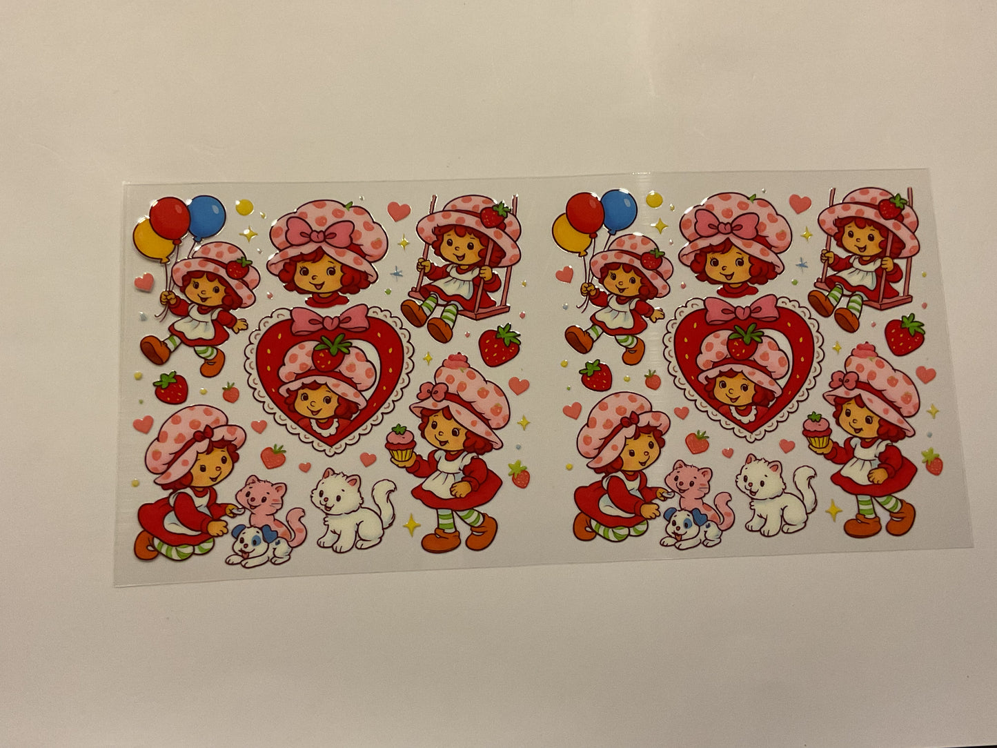 Strawberry Shortcake Cats and Dog Heart and Bows Balloons Swing