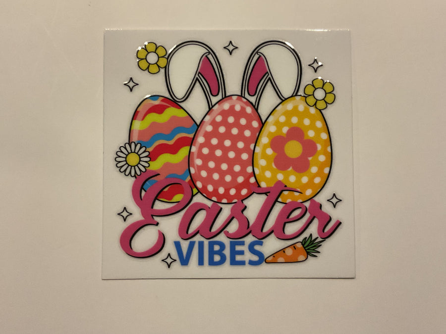Easter Vibes Eggs Ears ~ Decal
