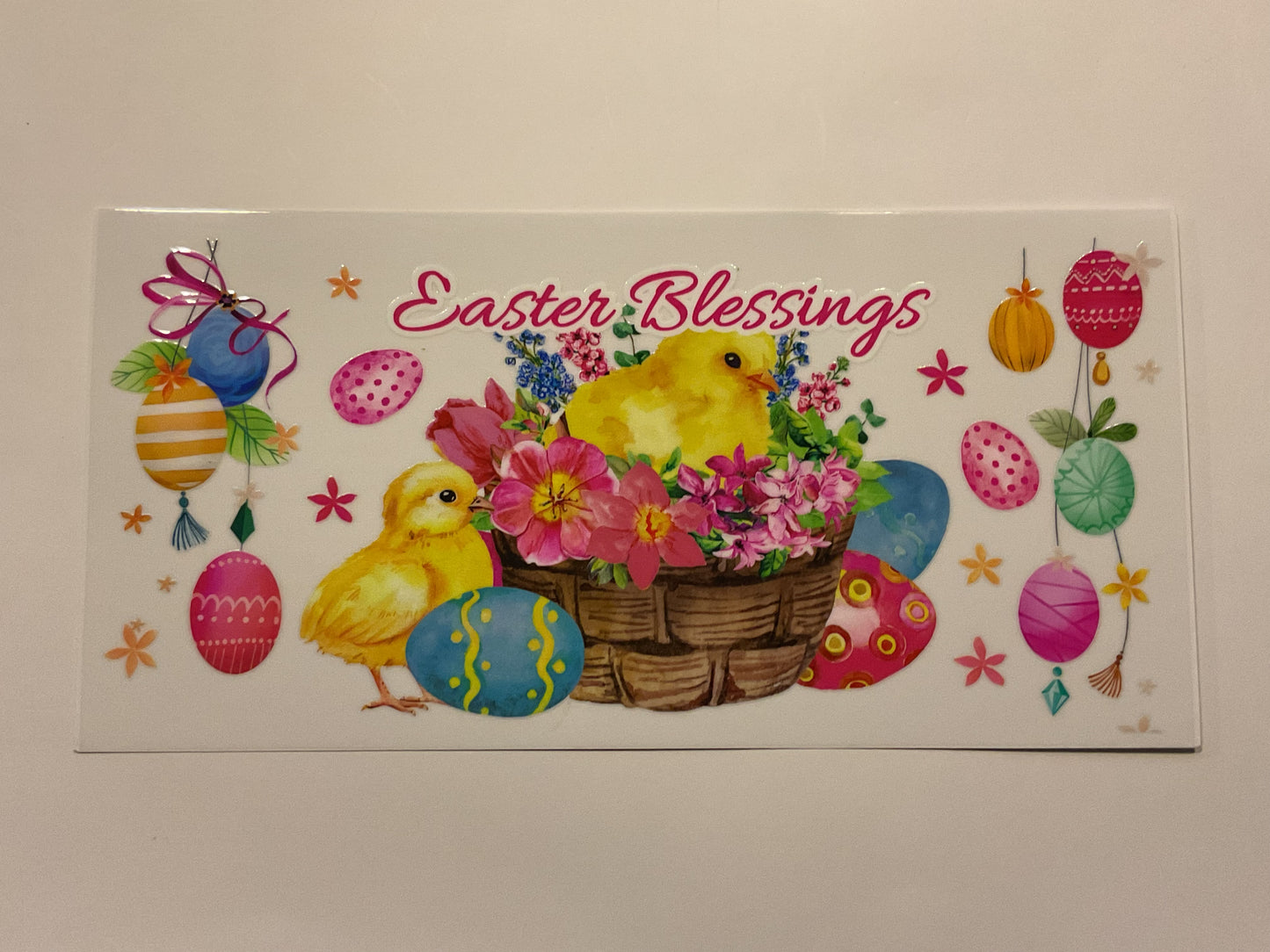 Easter Blessings Chick Flowers Eggs