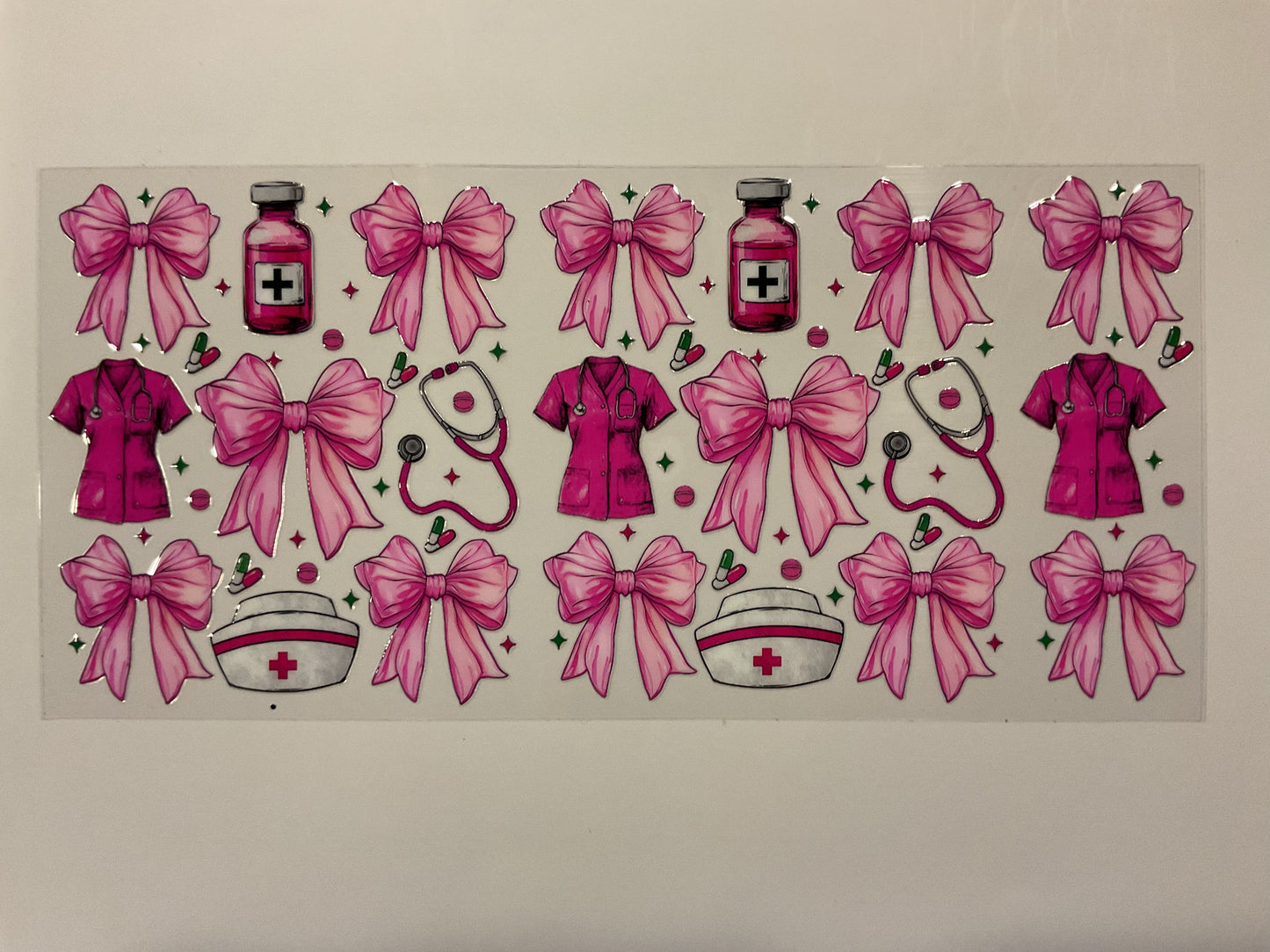 Nurse Items Pink and White Pink Bows