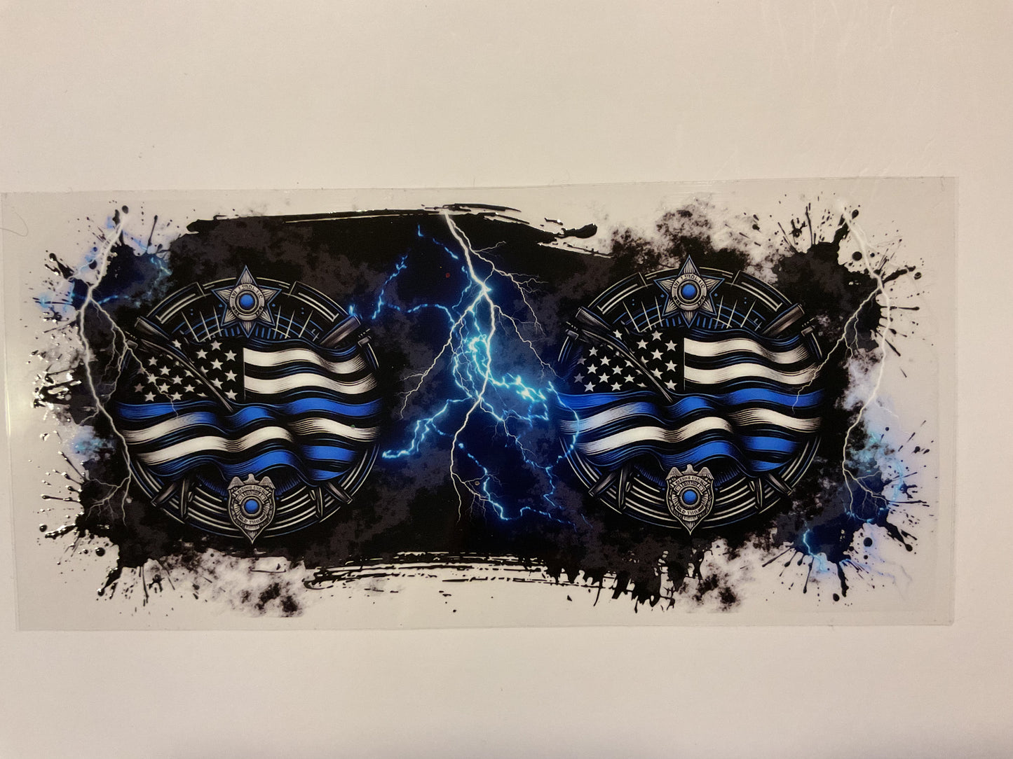 Police Badge Flag Blue Line