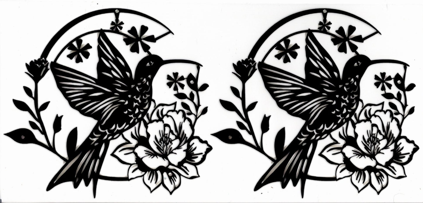 Black Outline Hummingbird