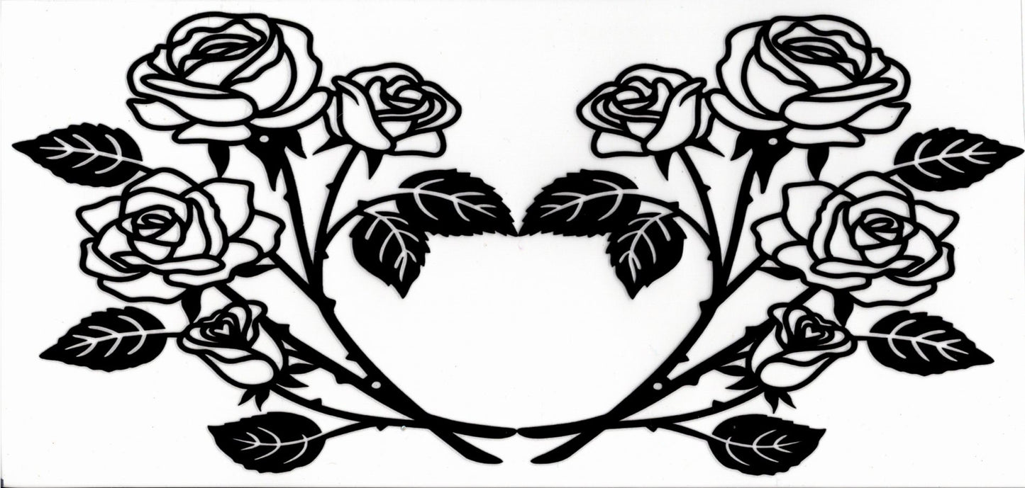 Black Outline Roses