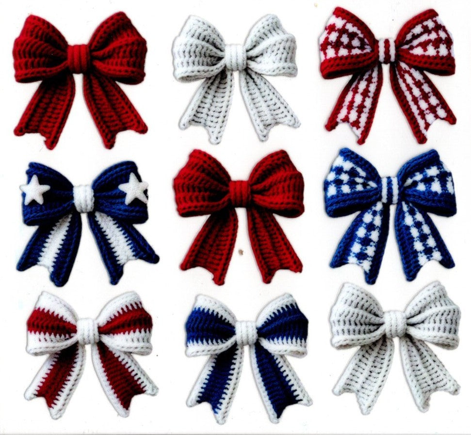 Red White & Blue Bows