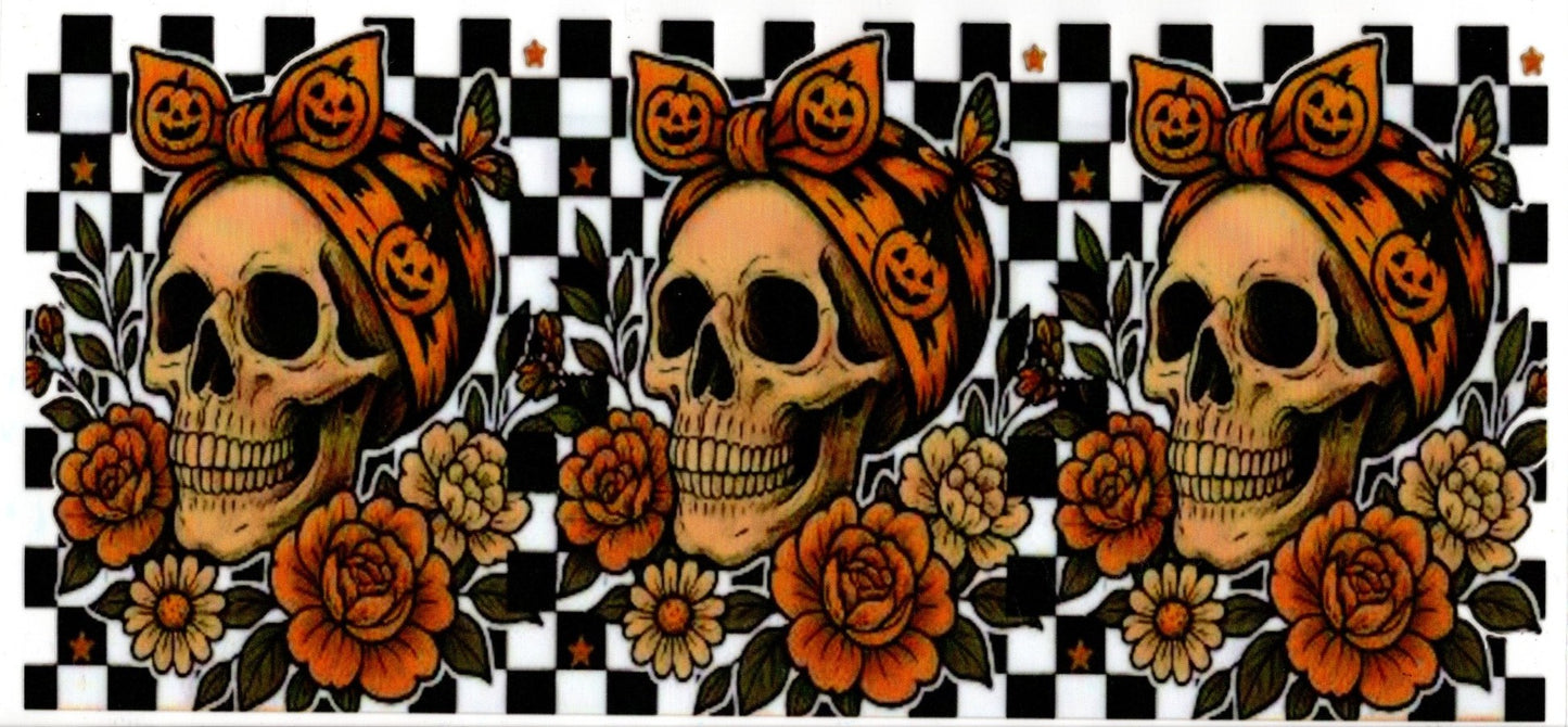 Halloween Orange Skeletons