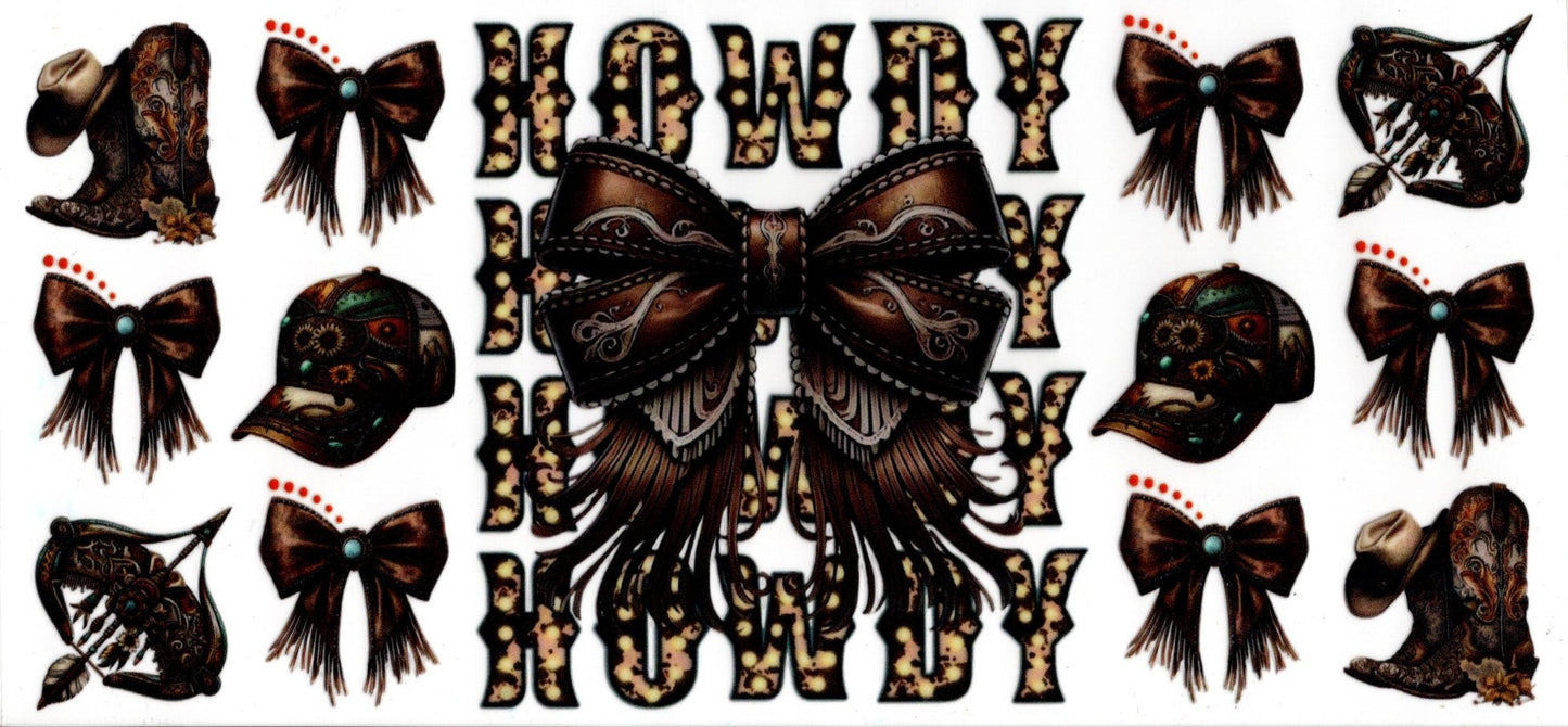 Howdy Bow Hat Boots Western