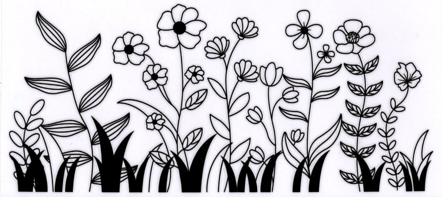 Black Outlined Flowers