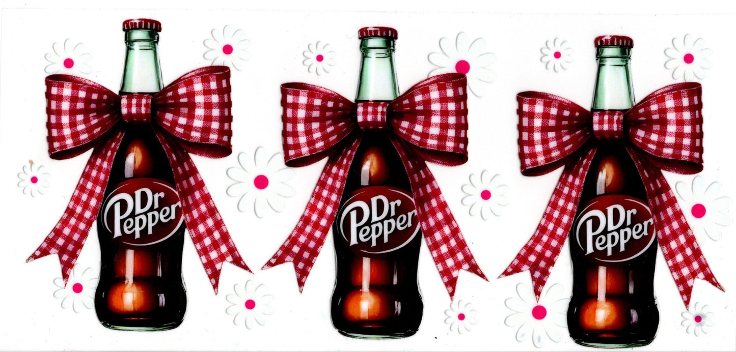 Dr. Pepper Bottles Bows And Daisies