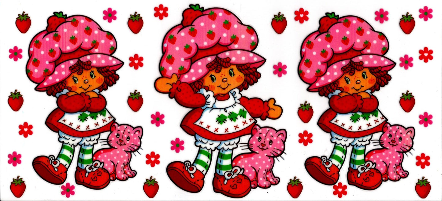 Strawberry Shortcake Poses With Cat