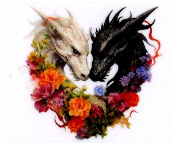 Colorful Flowers Dragons