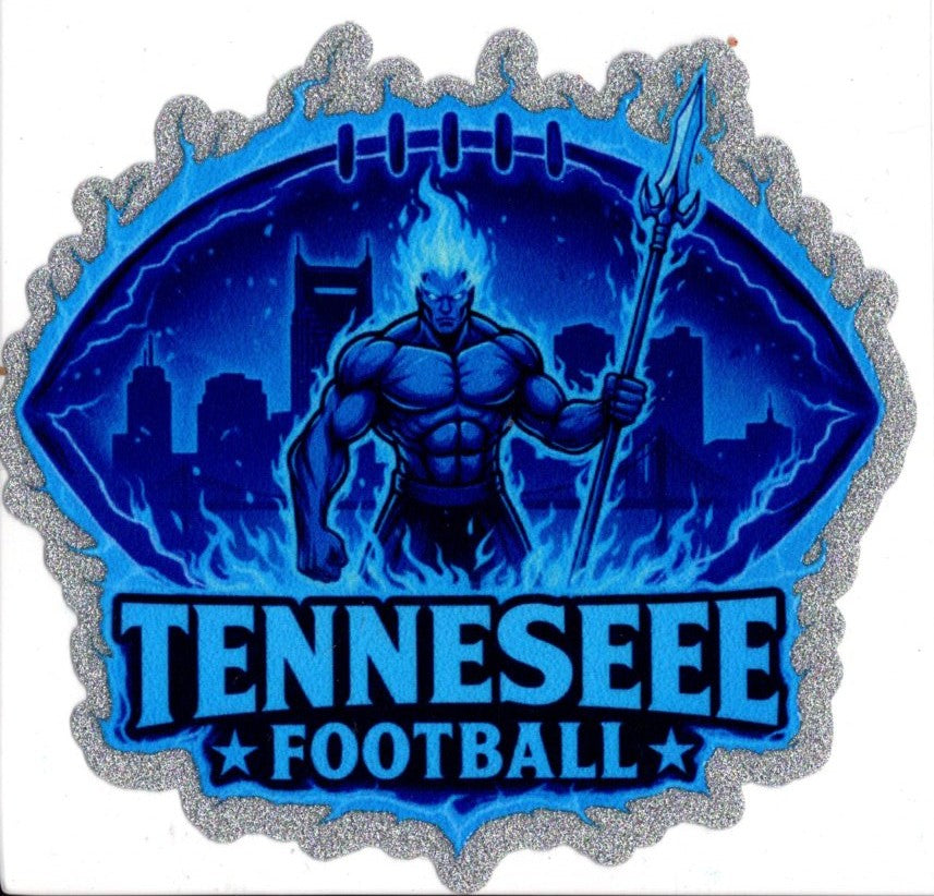 Tennessee Football Glitter Decal