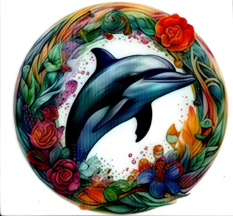 Dolphin with Flowers