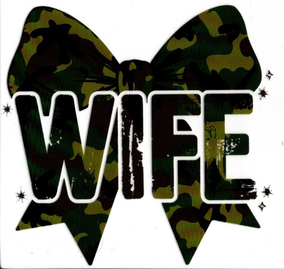 Military Wife Camo Bow