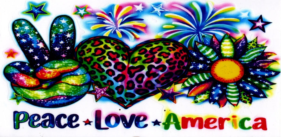 Peace Love America Colorful