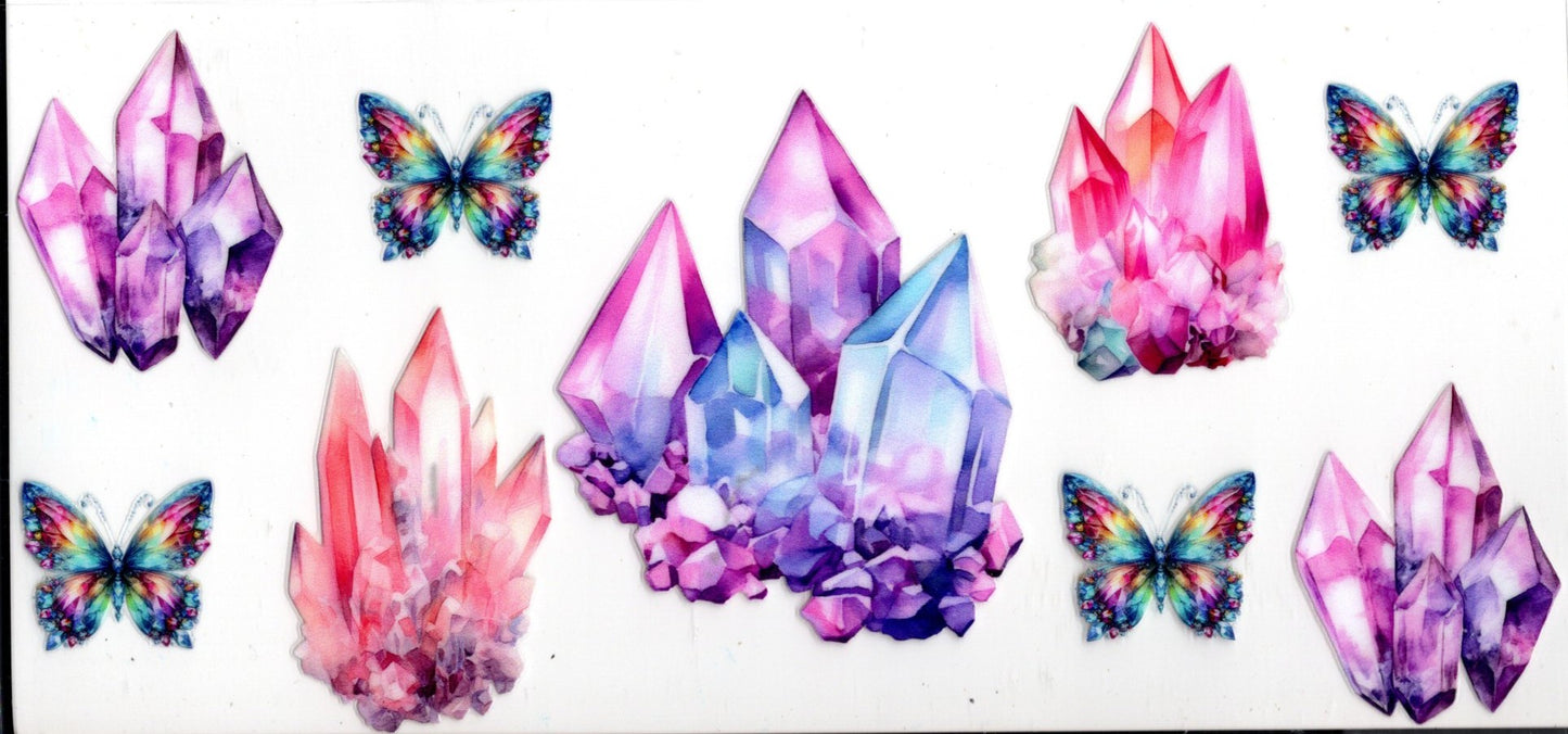Pink, Purple and Blue Crystals