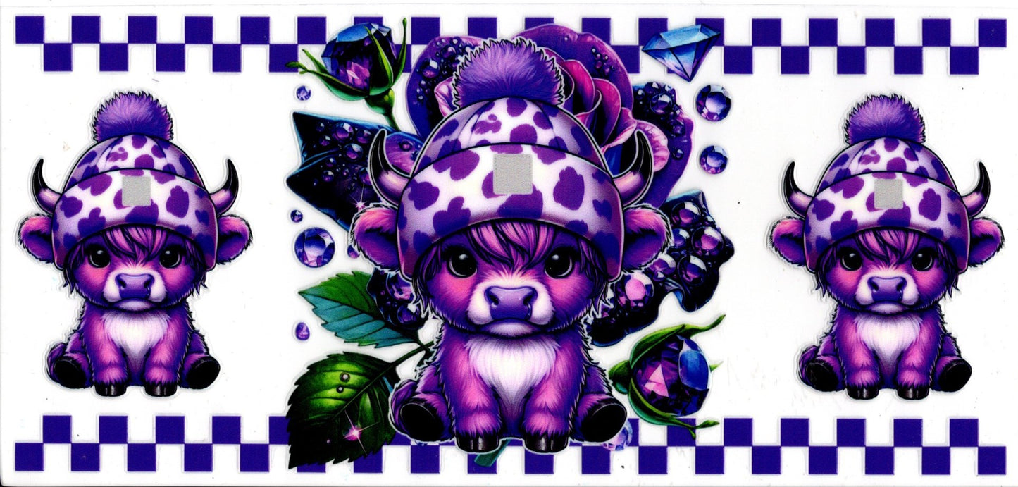 Purple Highland Cow