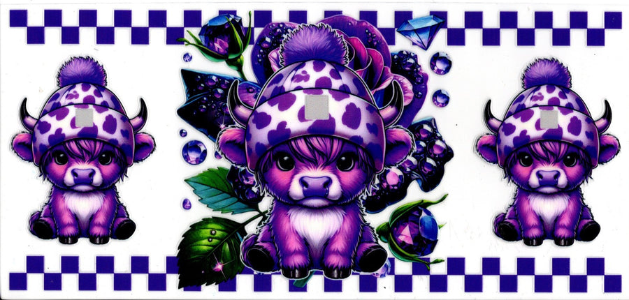 Purple Highland Cow