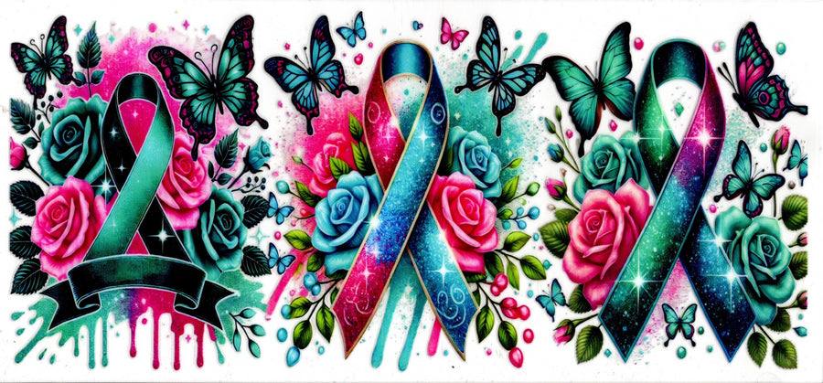 Teal Cancer Ribon