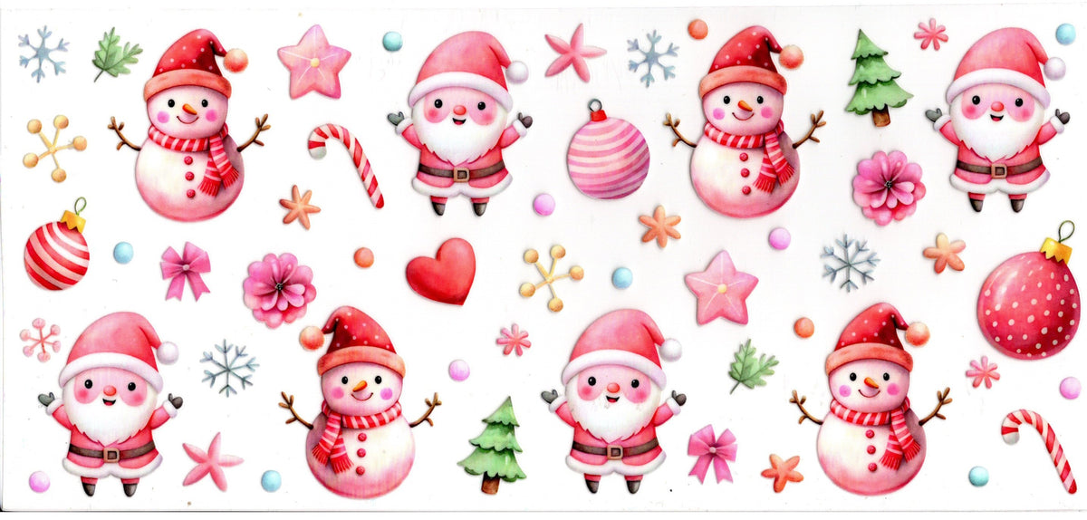 Santa and Snowmen