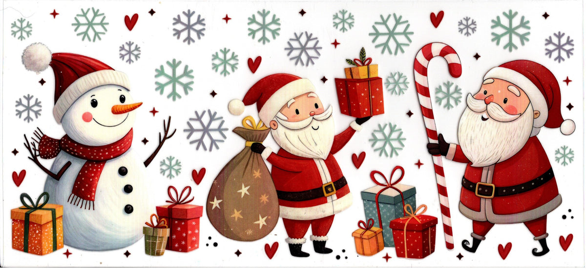 Classic Santa and Snowman