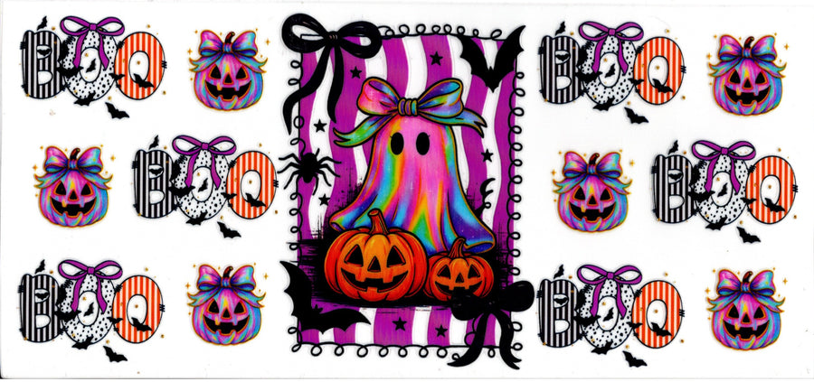 Ghosts Bows Pumpkins Boo ~ Halloween