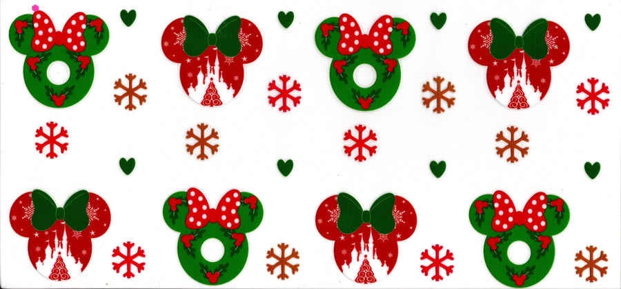 Minnie Mouse Christmas Heads and Wreaths